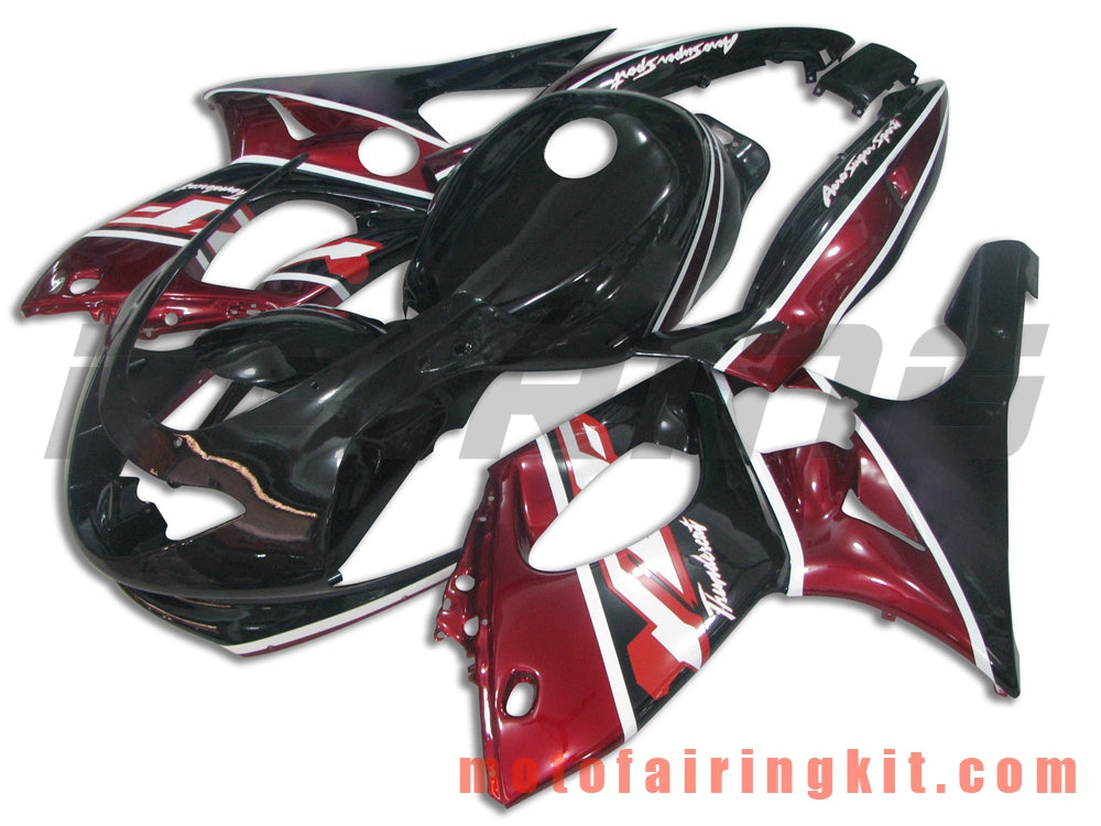 Fairing Kits Fit for YZF600R Thundercat 1997- 2007 YZF 600R 97 - 07 Plastic ABS Injection Mold Complete Motorcycle Body Aftermarket Bodywork Frame (Black & Red) B035