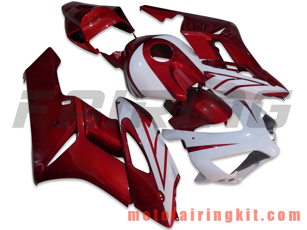 Kits de carenado aptos para CBR1000RR 2004 2005 CBR1000 RR 04 05 Molde de inyección de plástico ABS Carrocería completa para motocicleta Marco de carrocería de posventa (rojo y blanco) B002