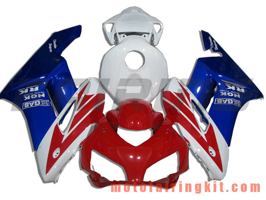 Fairing Kits Fit for CBR1000RR 2004 2005 CBR1000 RR 04 05 Plastic ABS Injection Mold Complete Motorcycle Body Aftermarket Bodywork Frame (Blue & Red) B003