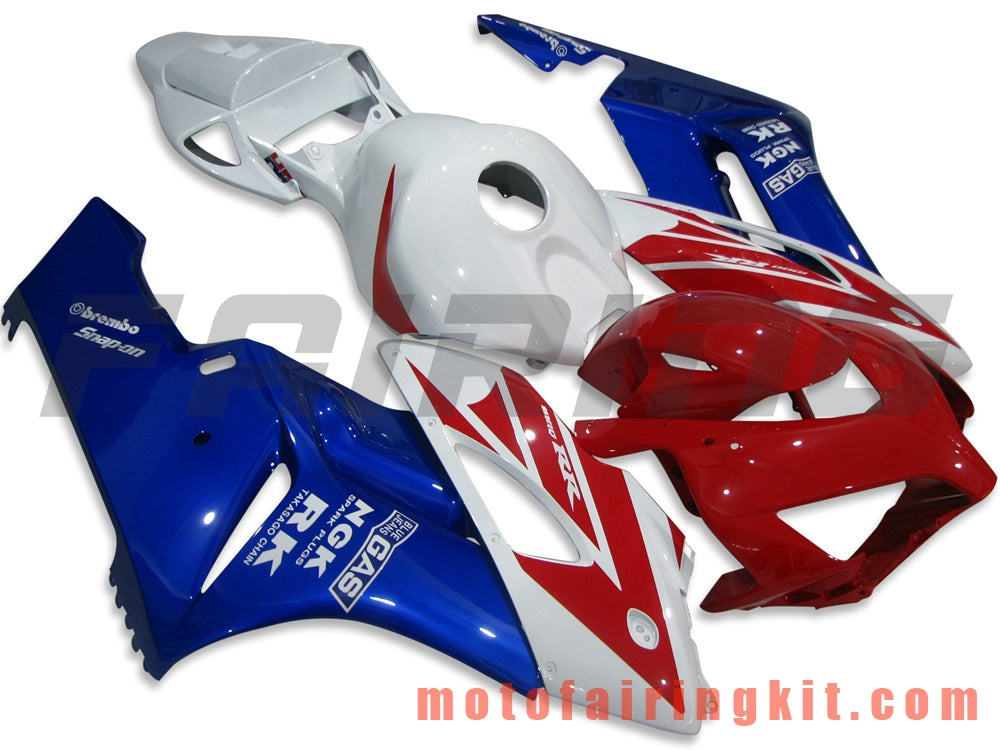 Fairing Kits Fit for CBR1000RR 2004 2005 CBR1000 RR 04 05 Plastic ABS Injection Mold Complete Motorcycle Body Aftermarket Bodywork Frame (Blue & Red) B003