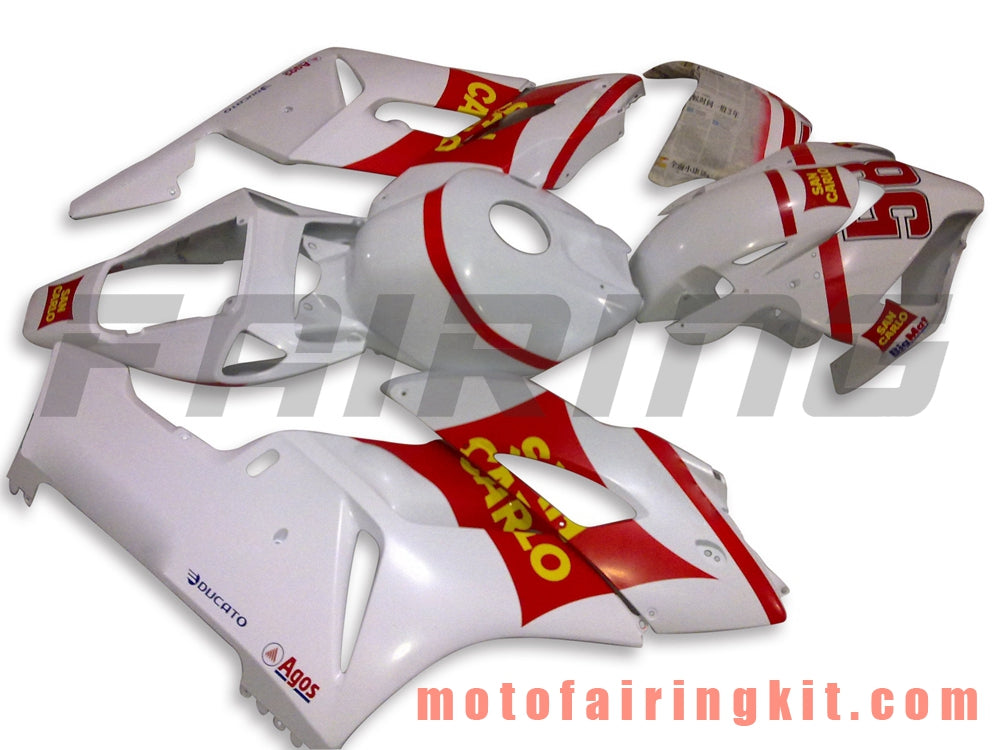 Fairing Kits Fit for CBR1000RR 2004 2005 CBR1000 RR 04 05 Plastic ABS Injection Mold Complete Motorcycle Body Aftermarket Bodywork Frame (White & Red) B009