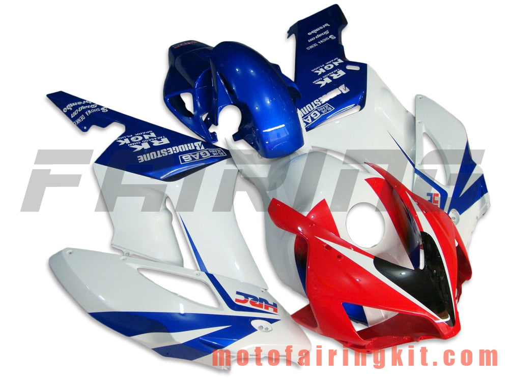 フェアリングキット CBR1000RR 2004 2005 CBR1000 RR 04 05 プラスチック ABS 射出成形 完全なオートバイボディ アフターマーケットボディワークフレーム (ブルー &amp; ホワイト) B013