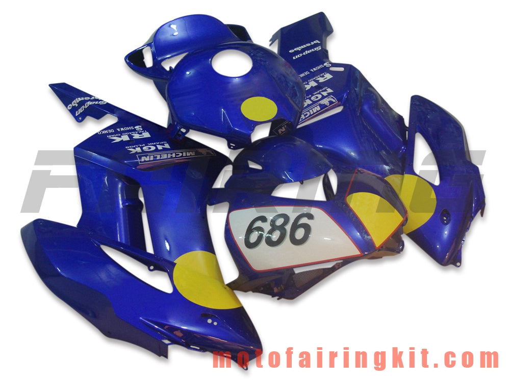 Kits de carenado aptos para CBR1000RR 2004 2005 CBR1000 RR 04 05 Molde de inyección de plástico ABS Carrocería completa para motocicleta Carrocería del mercado de accesorios Marco (azul) B016