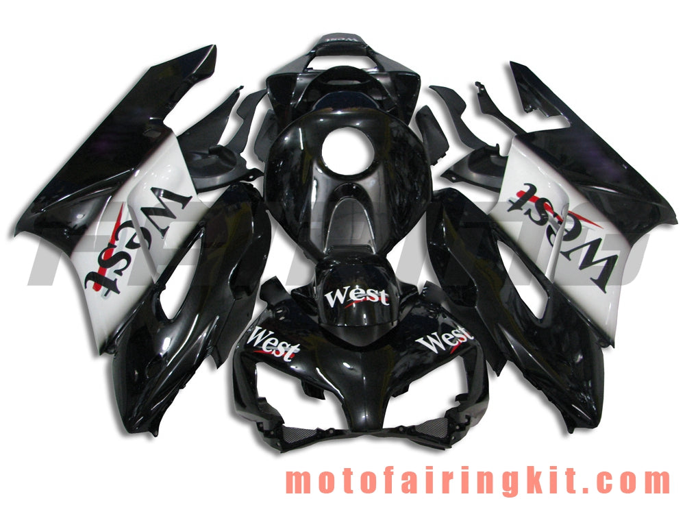 Kits de carenado aptos para CBR1000RR 2004 2005 CBR1000 RR 04 05 Molde de inyección de plástico ABS Carrocería completa para motocicleta Carrocería del mercado de accesorios Marco (blanco y negro) B021