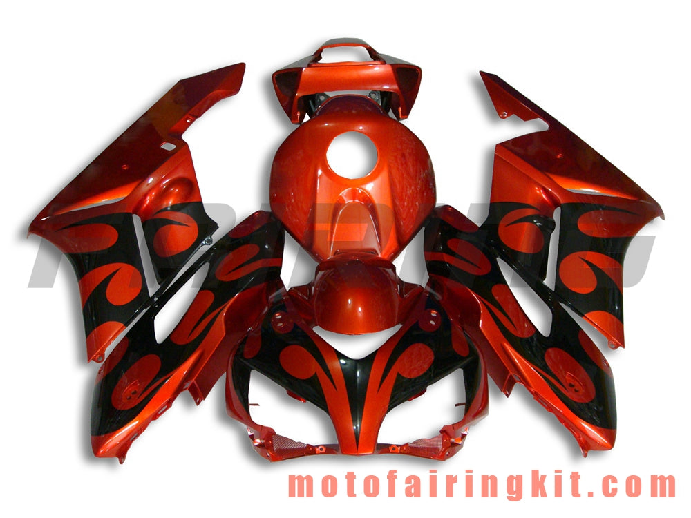 Fairing Kits Fit for CBR1000RR 2004 2005 CBR1000 RR 04 05 Plastic ABS Injection Mold Complete Motorcycle Body Aftermarket Bodywork Frame (Black & Orange) B023