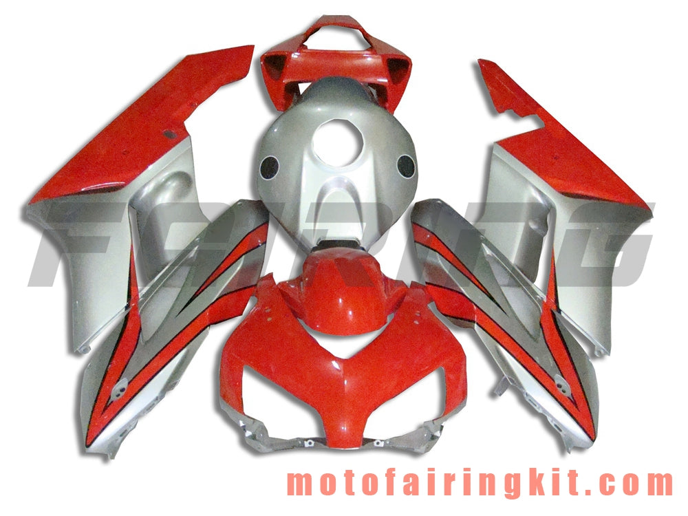 Fairing Kits Fit for CBR1000RR 2004 2005 CBR1000 RR 04 05 Plastic ABS Injection Mold Complete Motorcycle Body Aftermarket Bodywork Frame (Silver & Red) B024