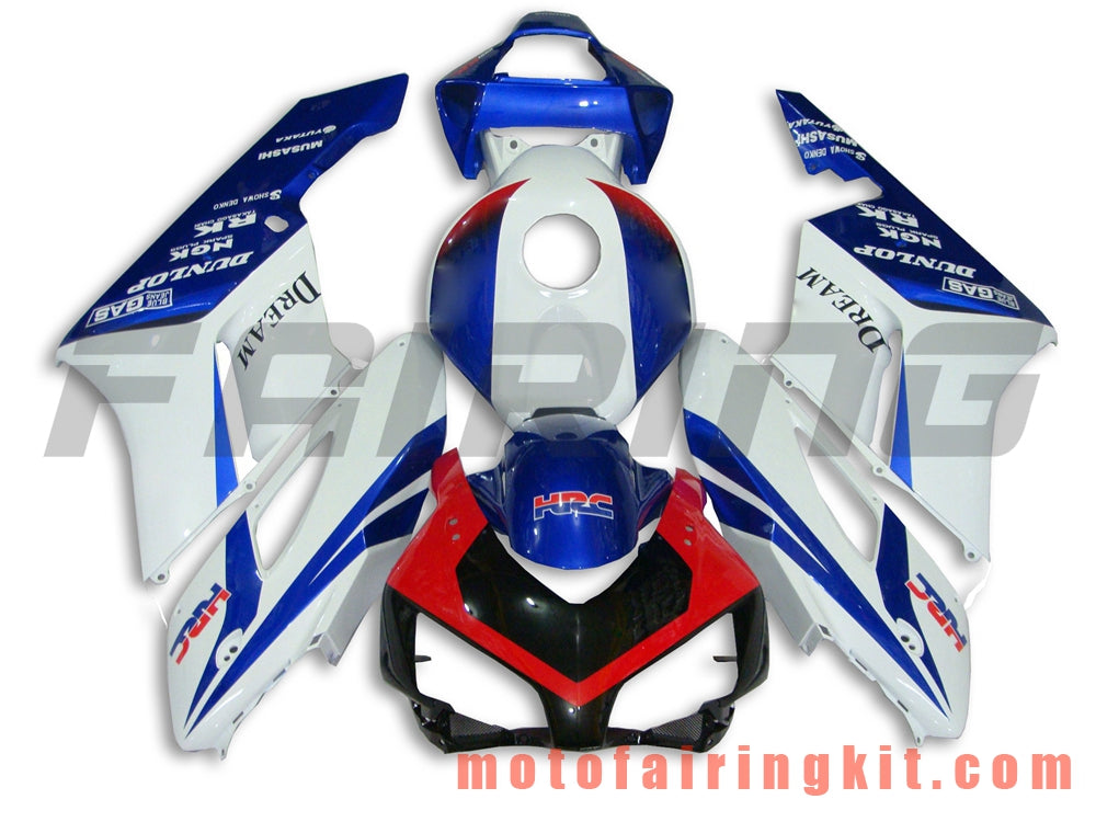 Kits de carenado aptos para CBR1000RR 2004 2005 CBR1000 RR 04 05 Molde de inyección de plástico ABS Carrocería completa para motocicleta Carrocería del mercado de accesorios Marco (blanco y azul) B025