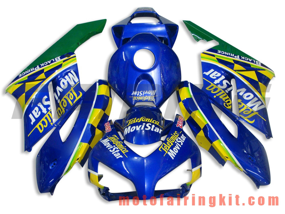 Fairing Kits Fit for CBR1000RR 2004 2005 CBR1000 RR 04 05 Plastic ABS Injection Mold Complete Motorcycle Body Aftermarket Bodywork Frame (Blue & Yellow) B032