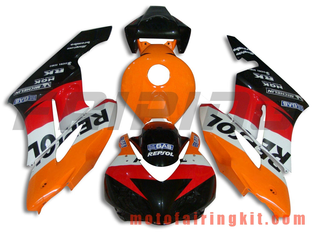 フェアリングキット CBR1000RR 2004 2005 CBR1000 RR 04 05 プラスチック ABS 射出成形 完全なオートバイボディ アフターマーケットボディワークフレーム (レッド &amp; オレンジ) B036