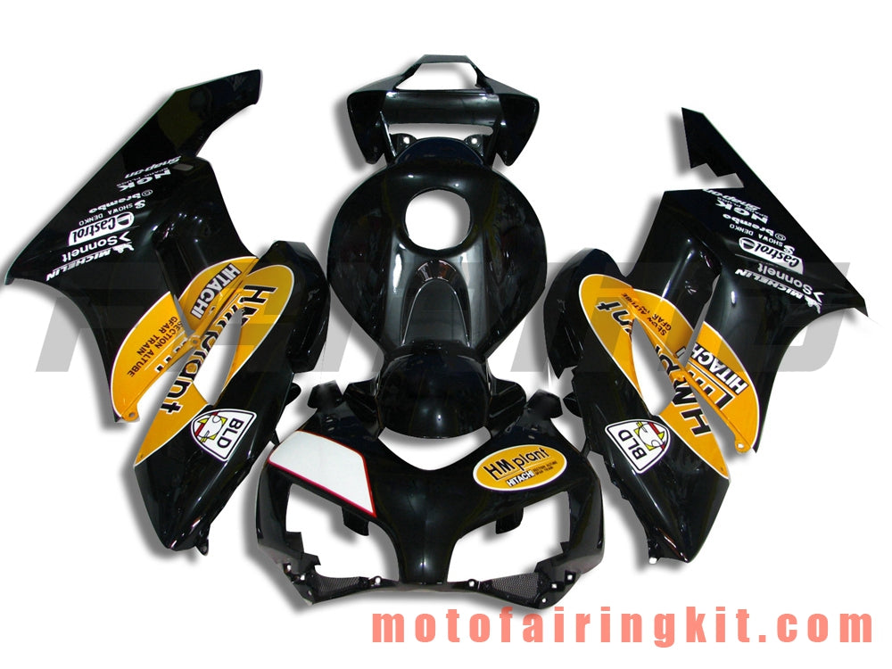 Kits de carenado aptos para CBR1000RR 2004 2005 CBR1000 RR 04 05 Molde de inyección de plástico ABS Carrocería completa para motocicleta Carrocería del mercado de accesorios Marco (amarillo y negro) B037