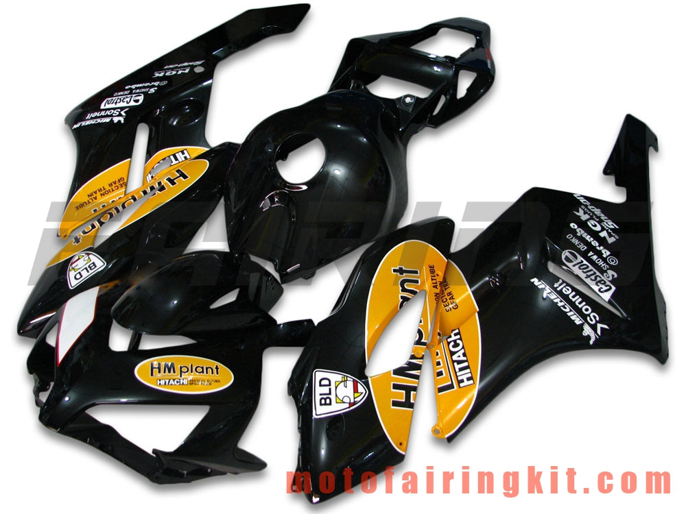 Kits de carenado aptos para CBR1000RR 2004 2005 CBR1000 RR 04 05 Molde de inyección de plástico ABS Carrocería completa para motocicleta Carrocería del mercado de accesorios Marco (amarillo y negro) B037