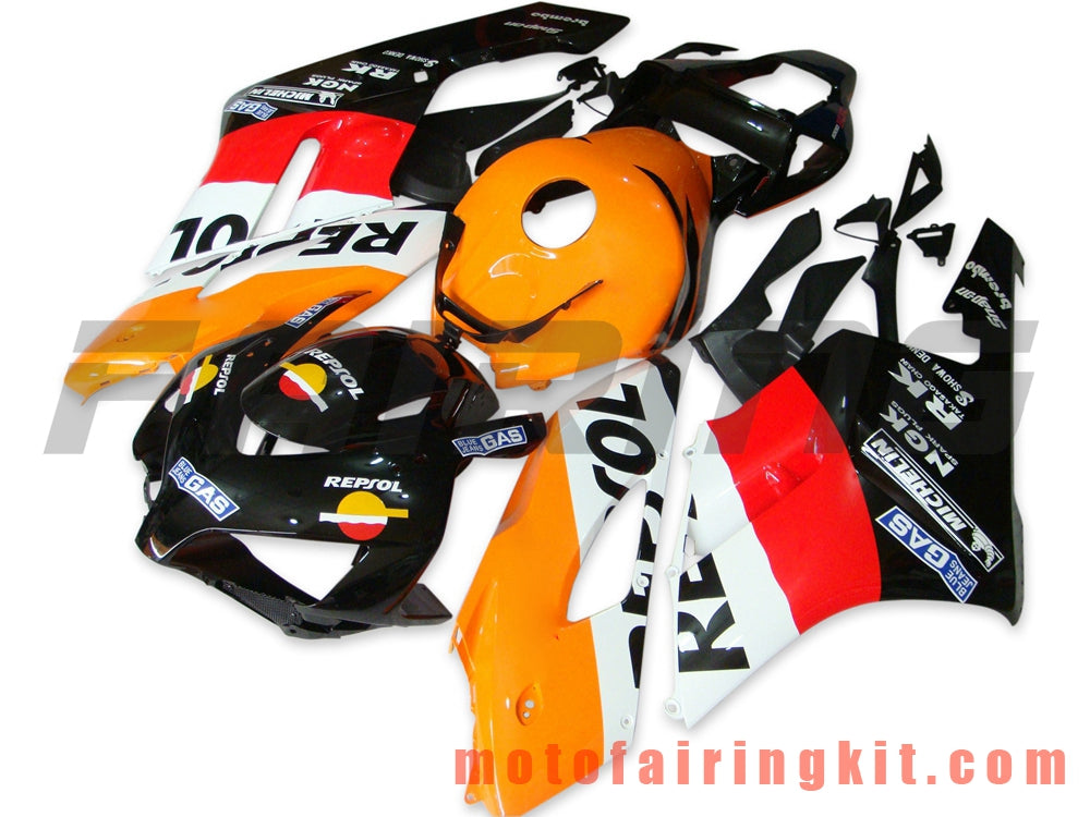 Kits de carenado aptos para CBR1000RR 2004 2005 CBR1000 RR 04 05 Molde de inyección de plástico ABS Carrocería completa para motocicleta Marco de carrocería de posventa (blanco y naranja) B038