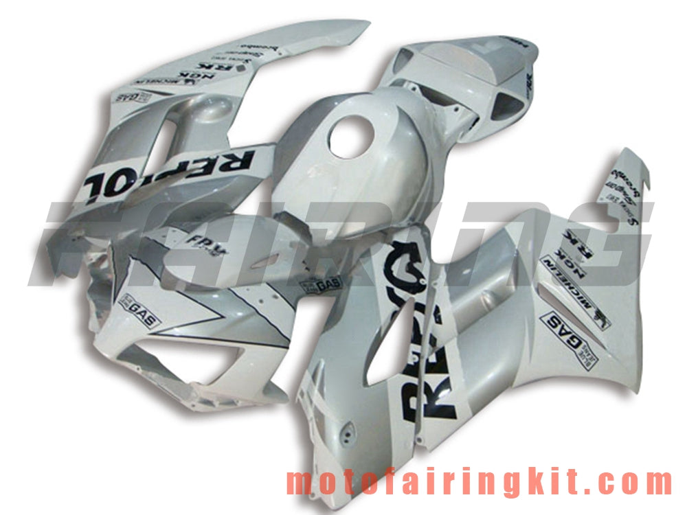 Kits de carenado aptos para CBR1000RR 2004 2005 CBR1000 RR 04 05 Molde de inyección de plástico ABS Carrocería completa para motocicleta Carrocería del mercado de accesorios Marco (plata) B044