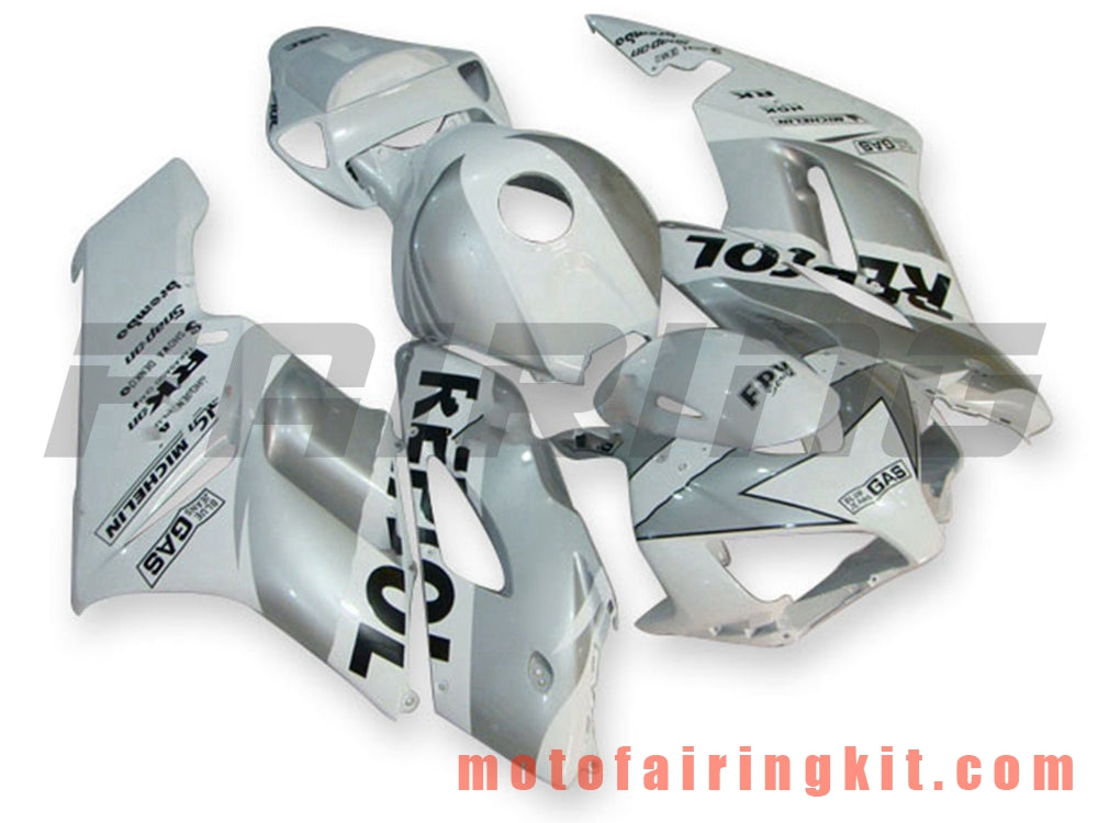 Kits de carenado aptos para CBR1000RR 2004 2005 CBR1000 RR 04 05 Molde de inyección de plástico ABS Carrocería completa para motocicleta Carrocería del mercado de accesorios Marco (plata) B044