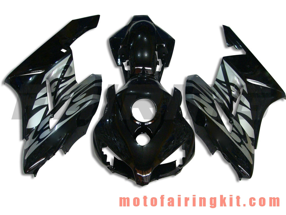 Kits de carenado aptos para CBR1000RR 2004 2005 CBR1000 RR 04 05 Molde de inyección de plástico ABS Carrocería completa para motocicleta Marco de carrocería de posventa (plata y negro) B046