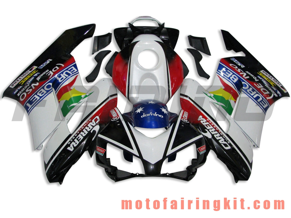 フェアリングキット CBR1000RR 2004 2005 CBR1000 RR 04 05 プラスチック ABS 射出成形 完全なオートバイボディ アフターマーケットボディワークフレーム (ホワイト &amp; ブラック) B047