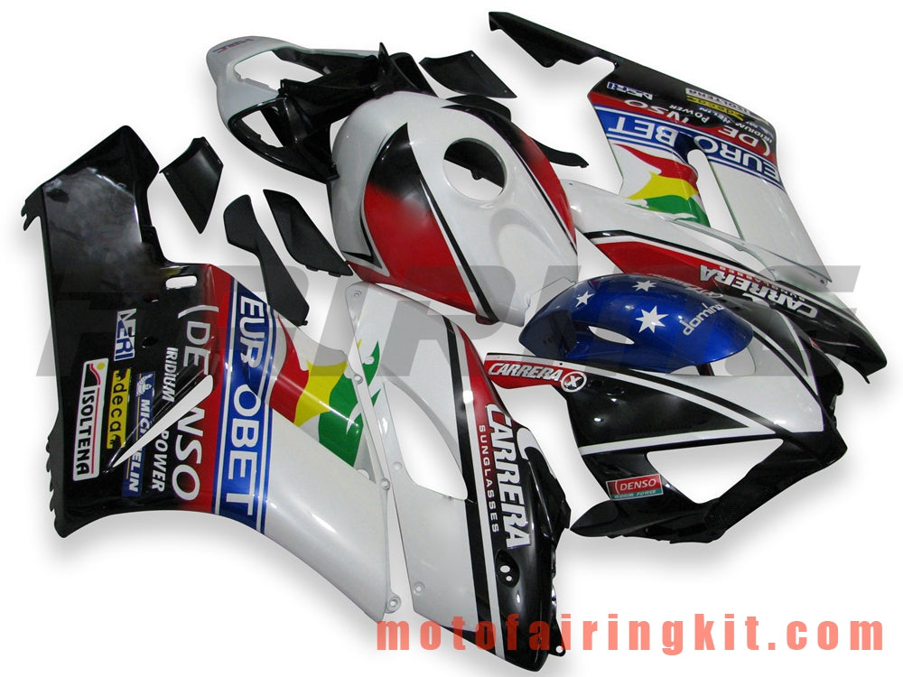 フェアリングキット CBR1000RR 2004 2005 CBR1000 RR 04 05 プラスチック ABS 射出成形 完全なオートバイボディ アフターマーケットボディワークフレーム (ホワイト &amp; ブラック) B047