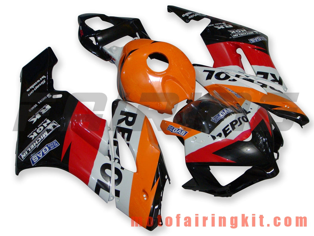 Kits de carenado aptos para CBR1000RR 2004 2005 CBR1000 RR 04 05 Molde de inyección de plástico ABS Carrocería completa para motocicleta Marco de carrocería de posventa (naranja y negro) B050