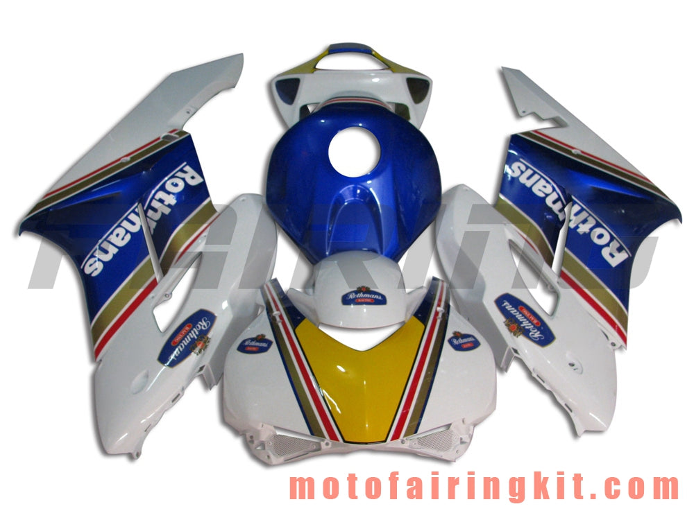 Fairing Kits Fit for CBR1000RR 2004 2005 CBR1000 RR 04 05 Plastic ABS Injection Mold Complete Motorcycle Body Aftermarket Bodywork Frame (Blue & White) B053