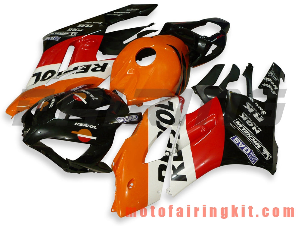 Fairing Kits Fit for CBR1000RR 2004 2005 CBR1000 RR 04 05 Plastic ABS Injection Mold Complete Motorcycle Body Aftermarket Bodywork Frame (Red & Orange) B055