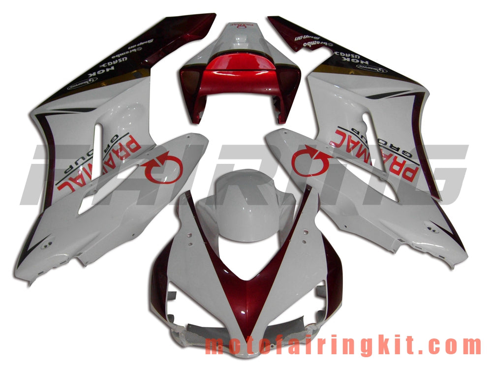 Fairing Kits Fit for CBR1000RR 2004 2005 CBR1000 RR 04 05 Plastic ABS Injection Mold Complete Motorcycle Body Aftermarket Bodywork Frame (White & Red) B056