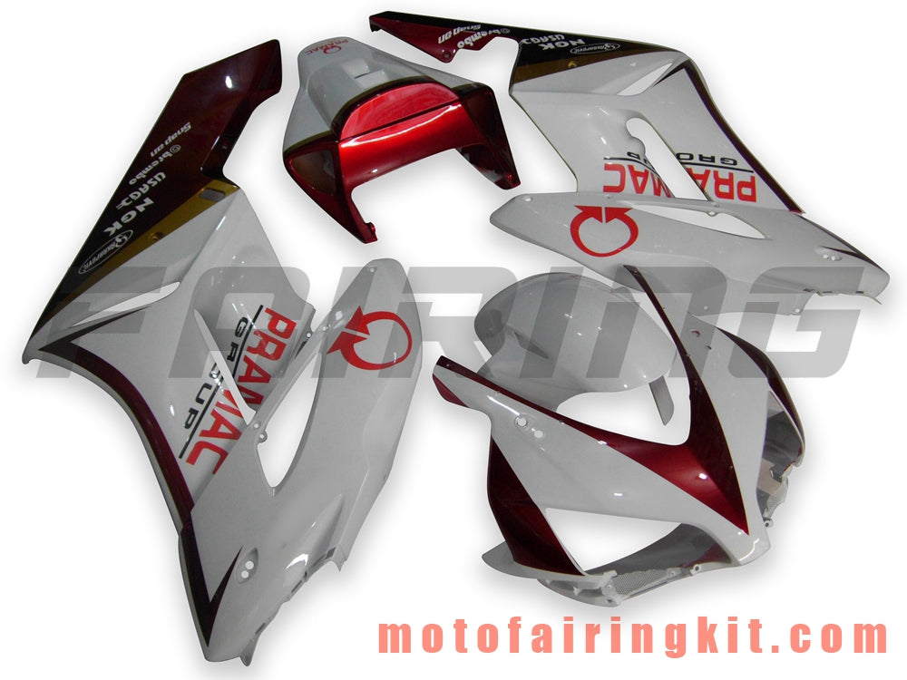 フェアリングキット CBR1000RR 2004 2005 CBR1000 RR 04 05 プラスチック ABS 射出成形 完全なオートバイボディ アフターマーケットボディワークフレーム (ホワイト &amp; レッド) B056