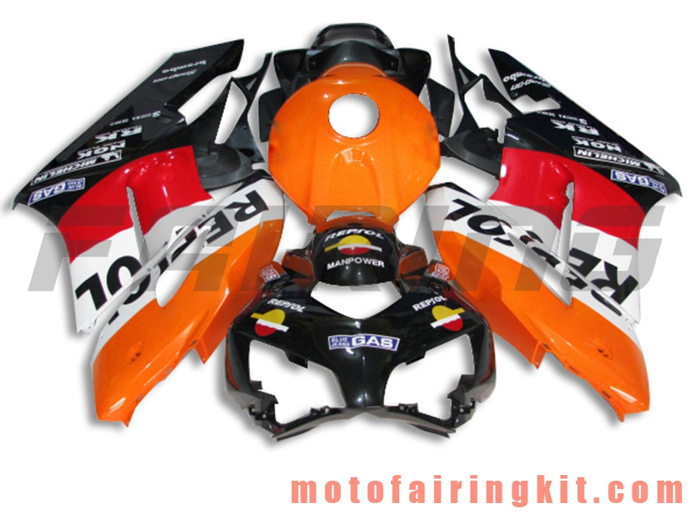 Kits de carenado aptos para CBR1000RR 2004 2005 CBR1000 RR 04 05 Molde de inyección de plástico ABS Carrocería completa para motocicleta Carrocería del mercado de accesorios Marco (negro y rojo) B057