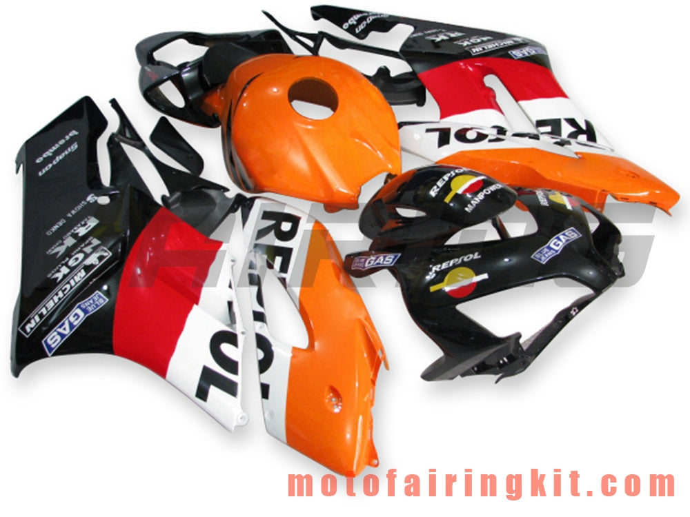 Kits de carenado aptos para CBR1000RR 2004 2005 CBR1000 RR 04 05 Molde de inyección de plástico ABS Carrocería completa para motocicleta Carrocería del mercado de accesorios Marco (negro y rojo) B057