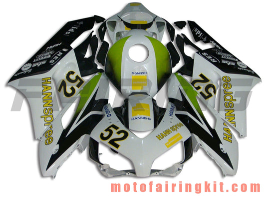 Kits de carenado aptos para CBR1000RR 2004 2005 CBR1000 RR 04 05 Molde de inyección de plástico ABS Carrocería completa para motocicleta Carrocería del mercado de accesorios Marco (verde y blanco) B062