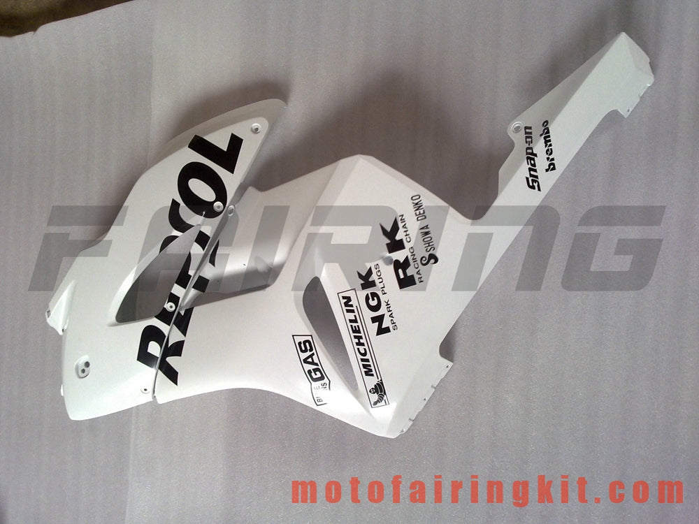 Kits de carenado aptos para CBR1000RR 2004 2005 CBR1000 RR 04 05 Molde de inyección de plástico ABS Carrocería completa para motocicleta Carrocería del mercado de accesorios Marco (blanco y plateado) B065