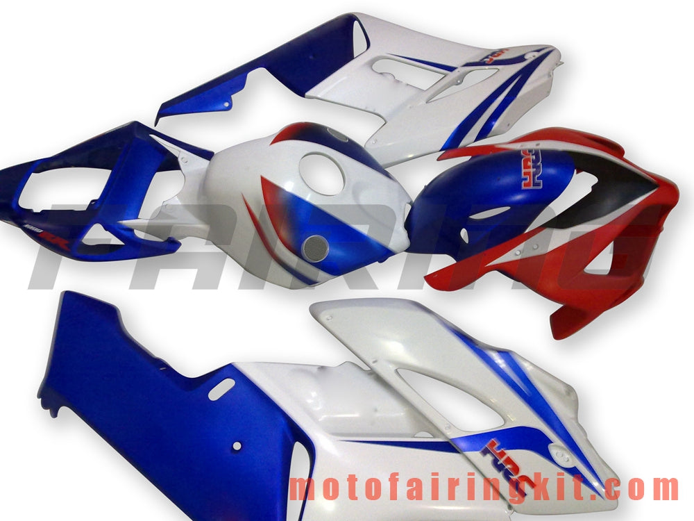 Kits de carenado aptos para CBR1000RR 2004 2005 CBR1000 RR 04 05 Molde de inyección de plástico ABS Carrocería completa para motocicleta Marco de carrocería de posventa (blanco y azul) B066