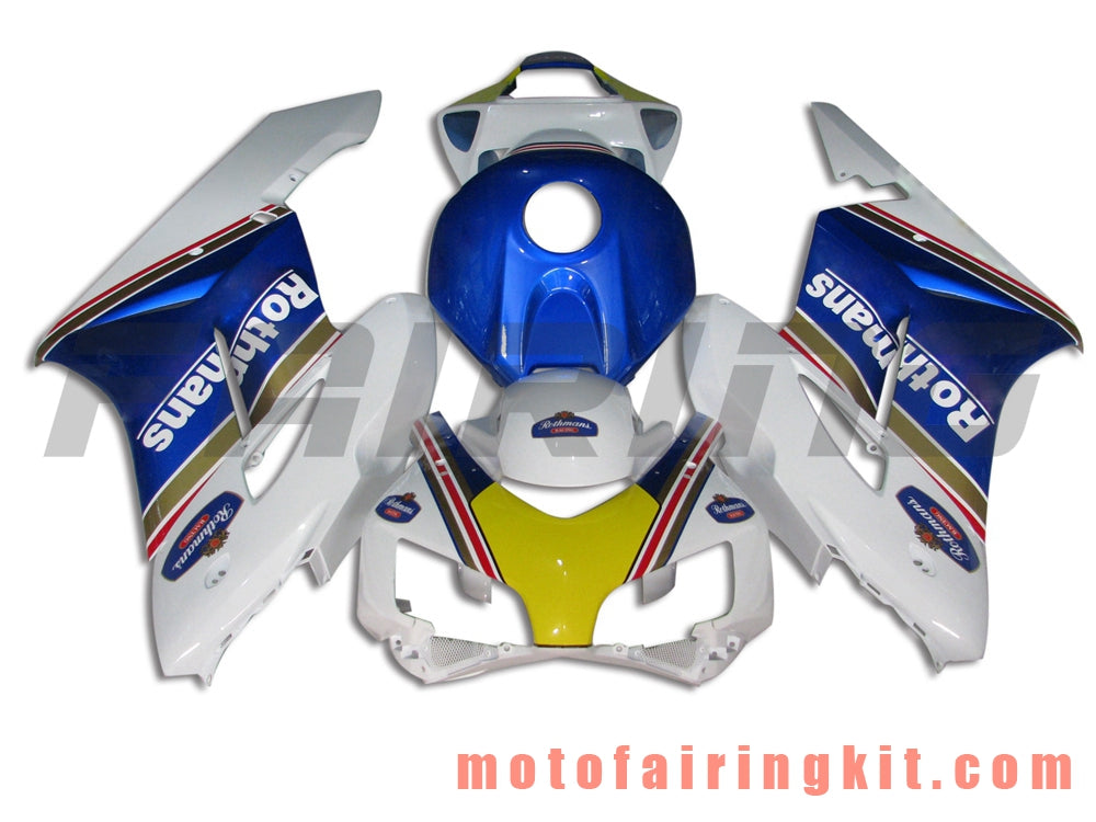 フェアリングキット CBR1000RR 2004 2005 CBR1000 RR 04 05 プラスチック ABS 射出成形 完全なオートバイボディ アフターマーケットボディワークフレーム (ブルー &amp; ホワイト) B070