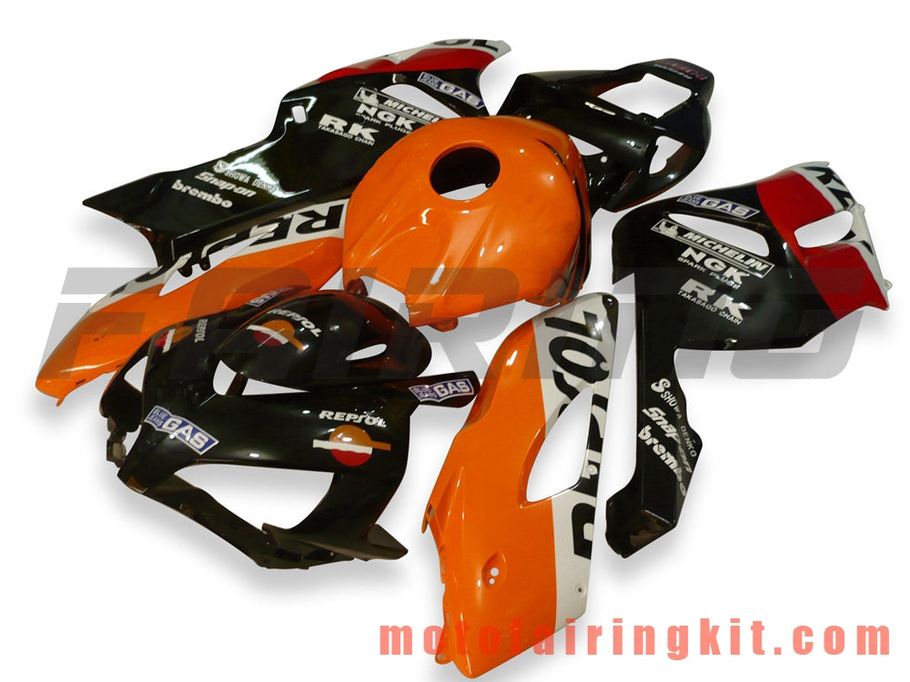 Fairing Kits Fit for CBR1000RR 2004 2005 CBR1000 RR 04 05 Plastic ABS Injection Mold Complete Motorcycle Body Aftermarket Bodywork Frame (Red & Orange) B071