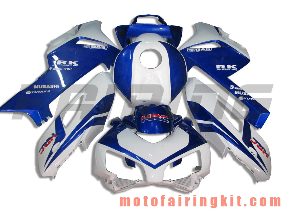 Fairing Kits Fit for CBR1000RR 2004 2005 CBR1000 RR 04 05 Plastic ABS Injection Mold Complete Motorcycle Body Aftermarket Bodywork Frame (Blue & White) B072