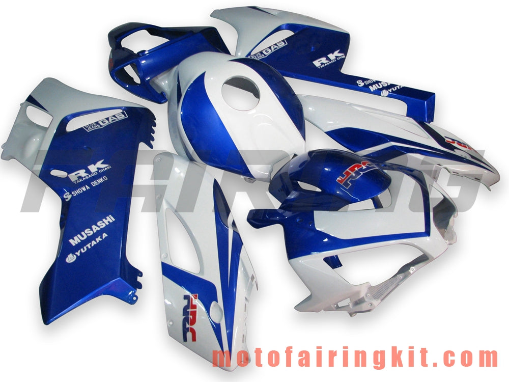 Fairing Kits Fit for CBR1000RR 2004 2005 CBR1000 RR 04 05 Plastic ABS Injection Mold Complete Motorcycle Body Aftermarket Bodywork Frame (Blue & White) B072