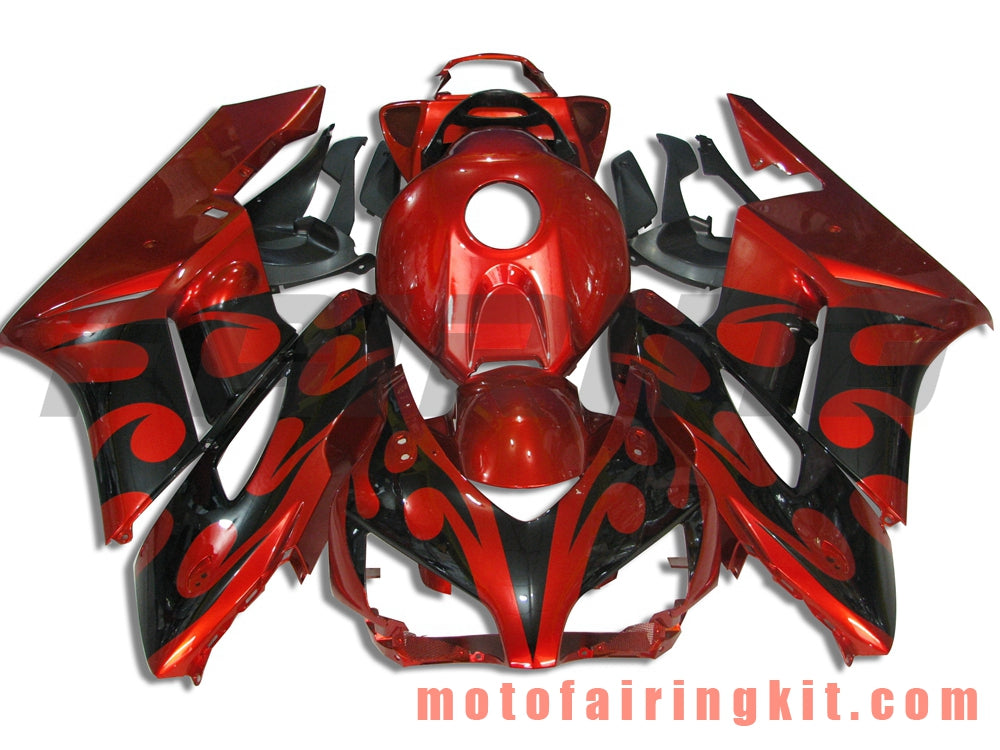 Fairing Kits Fit for CBR1000RR 2004 2005 CBR1000 RR 04 05 Plastic ABS Injection Mold Complete Motorcycle Body Aftermarket Bodywork Frame (Red & Black) B073