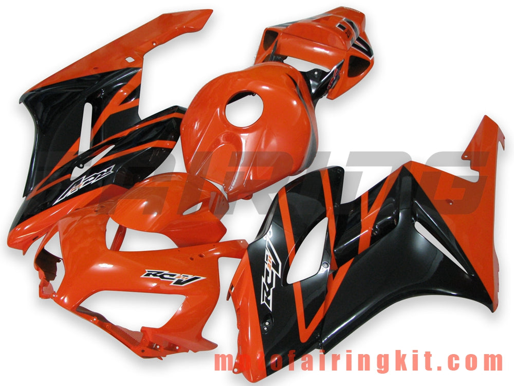 Fairing Kits Fit for CBR1000RR 2004 2005 CBR1000 RR 04 05 Plastic ABS Injection Mold Complete Motorcycle Body Aftermarket Bodywork Frame (Orange & Black) B075