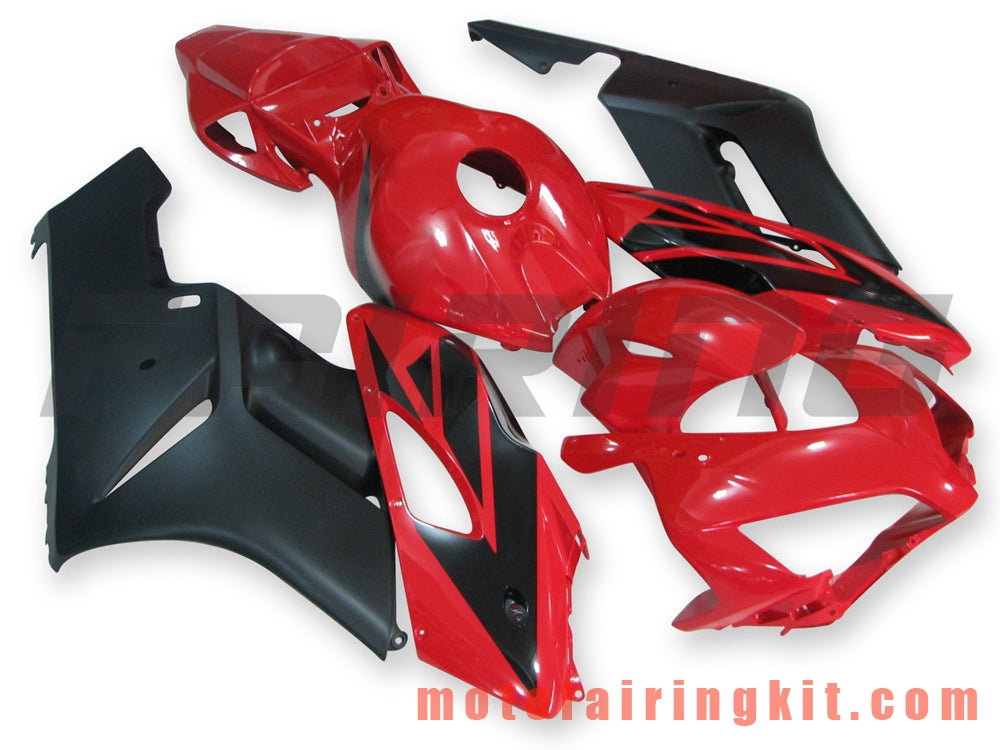 Kits de carenado aptos para CBR1000RR 2004 2005 CBR1000 RR 04 05 Molde de inyección de plástico ABS Carrocería completa para motocicleta Marco de carrocería de posventa (negro y rojo) B076