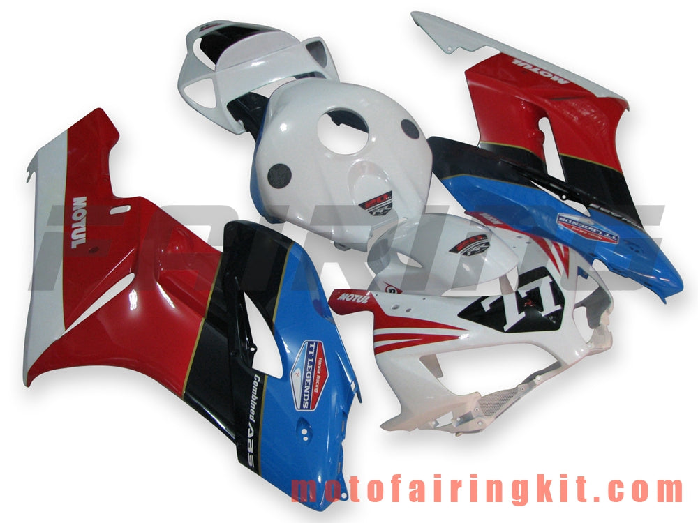 Kits de carenado aptos para CBR1000RR 2004 2005 CBR1000 RR 04 05 Molde de inyección de plástico ABS Carrocería completa para motocicleta Marco de carrocería de posventa (blanco y rojo) B078