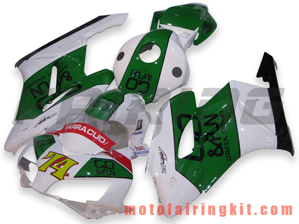 Fairing Kits Fit for CBR1000RR 2004 2005 CBR1000 RR 04 05 Plastic ABS Injection Mold Complete Motorcycle Body Aftermarket Bodywork Frame (Green & White) B079