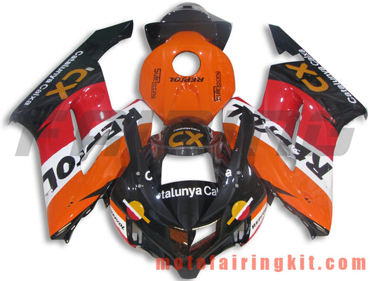 Kits de carenado aptos para CBR1000RR 2004 2005 CBR1000 RR 04 05 Molde de inyección de plástico ABS Carrocería completa para motocicleta Carrocería del mercado de accesorios Marco (naranja y negro) B081