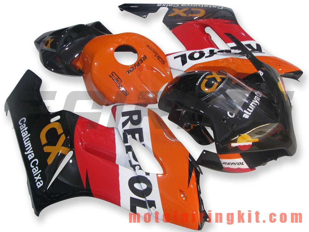 Fairing Kits Fit for CBR1000RR 2004 2005 CBR1000 RR 04 05 Plastic ABS Injection Mold Complete Motorcycle Body Aftermarket Bodywork Frame (Orange & Black) B081