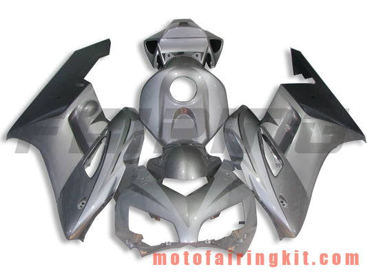 Kits de carenado aptos para CBR1000RR 2004 2005 CBR1000 RR 04 05 Molde de inyección de plástico ABS Carrocería completa para motocicleta Marco de carrocería de posventa (plata y negro) B082