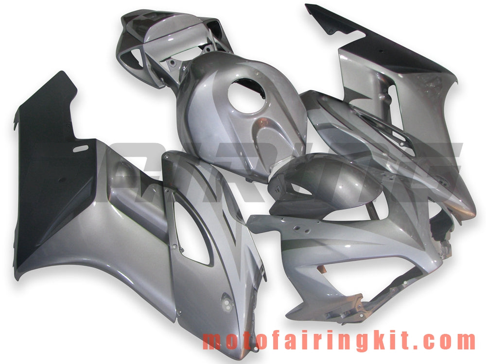 Fairing Kits Fit for CBR1000RR 2004 2005 CBR1000 RR 04 05 Plastic ABS Injection Mold Complete Motorcycle Body Aftermarket Bodywork Frame (Silver & Black) B082