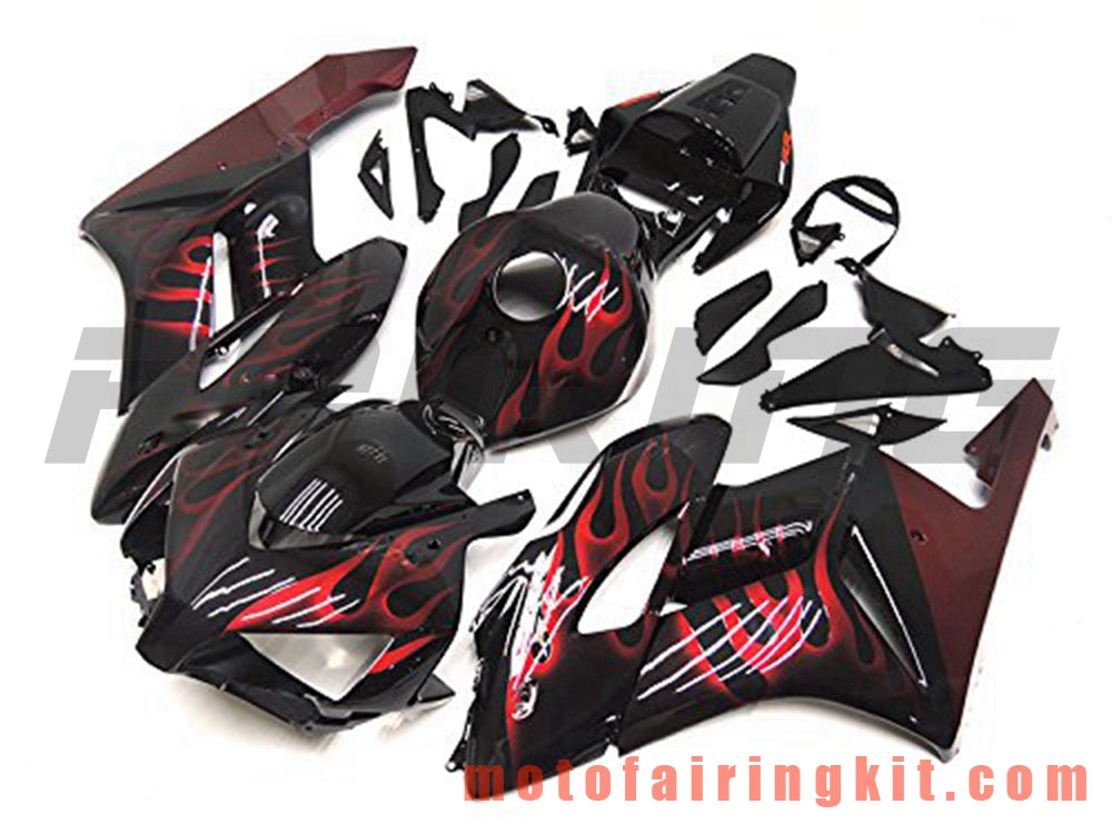 Fairing Kits Fit for CBR1000RR 2004 2005 CBR1000 RR 04 05 Plastic ABS Injection Mold Complete Motorcycle Body Aftermarket Bodywork Frame (Black & Red) B088