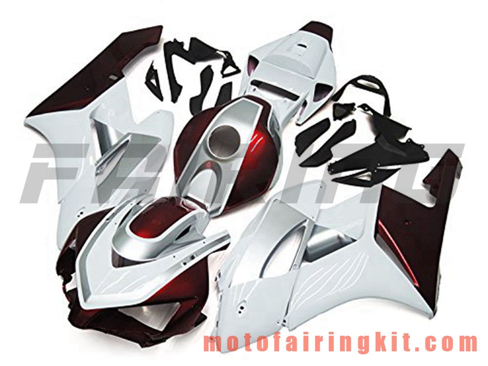 フェアリングキット CBR1000RR 2004 2005 CBR1000 RR 04 05 プラスチック ABS 射出成形 完全なオートバイボディ アフターマーケットボディワークフレーム (ホワイト &amp; レッド) B092