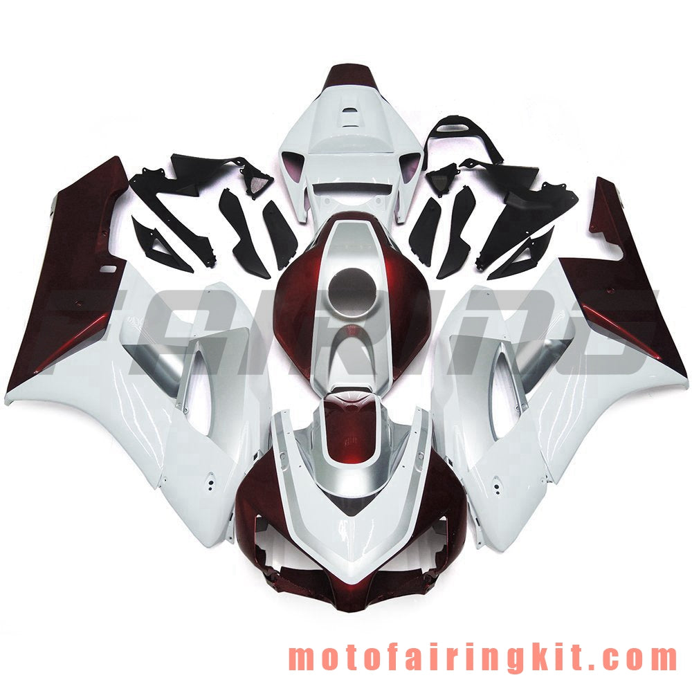 Fairing Kits Fit for CBR1000RR 2004 2005 CBR1000 RR 04 05 Plastic ABS Injection Mold Complete Motorcycle Body Aftermarket Bodywork Frame (White & Red) B092