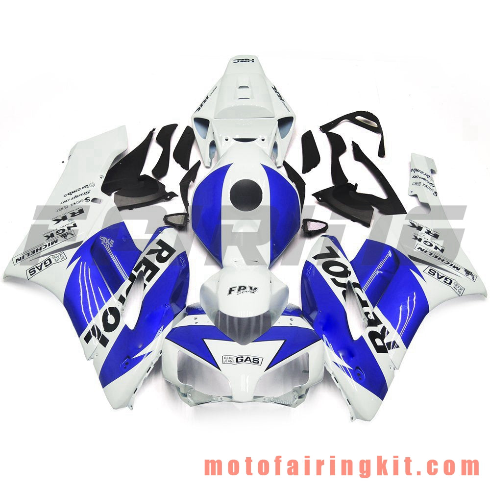 Kits de carenado aptos para CBR1000RR 2004 2005 CBR1000 RR 04 05 Molde de inyección de plástico ABS Carrocería completa para motocicleta Carrocería del mercado de accesorios Marco (azul y blanco) B095