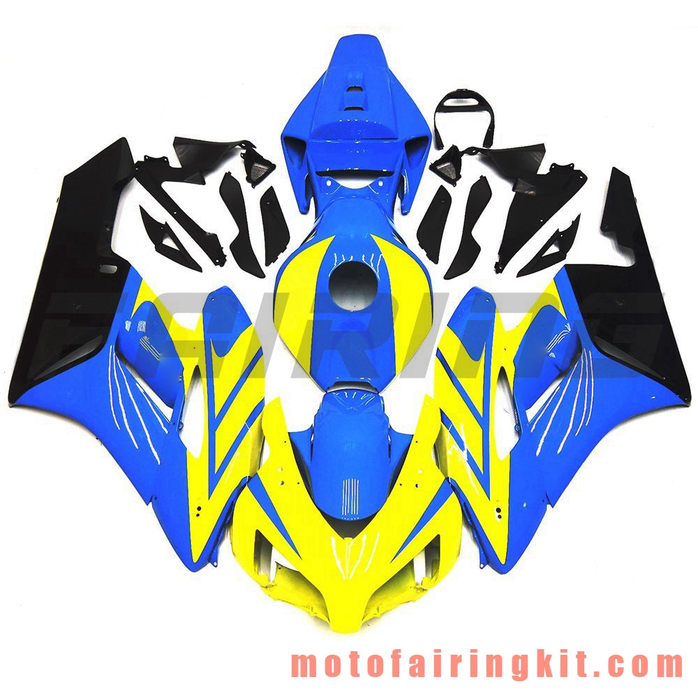 Fairing Kits Fit for CBR1000RR 2004 2005 CBR1000 RR 04 05 Plastic ABS Injection Mold Complete Motorcycle Body Aftermarket Bodywork Frame (Blue & Yellow) B096