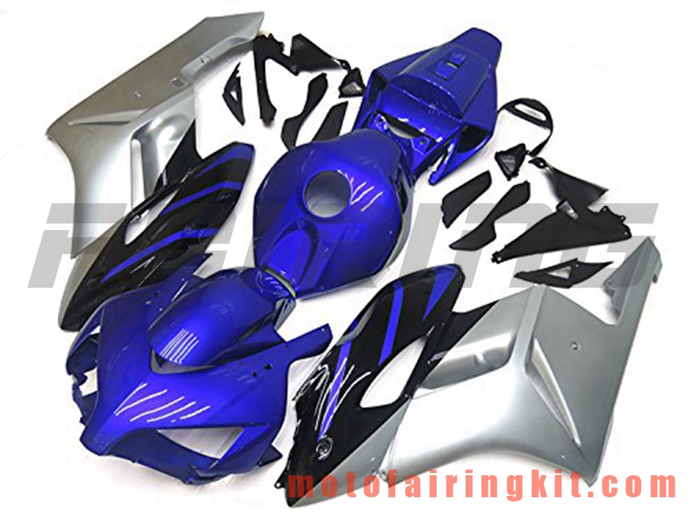 Fairing Kits Fit for CBR1000RR 2004 2005 CBR1000 RR 04 05 Plastic ABS Injection Mold Complete Motorcycle Body Aftermarket Bodywork Frame (Blue & Silver) B099